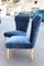 Italian Velvet Lounge Chairs, 1950s, Set of 2 5