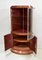 Vintage Art Deco Rosewood, Mahogany & Sycamore Corner Cabinet 4