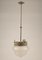 Italian Art Deco Brass & Frosted Glass Ceiling Lamp, 1920s 2