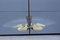 Italian Crystal & Brass Ceiling Lamp, 1950s, Image 5