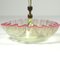Antique English Victorian Pink Vaseline Glass Epergne 8