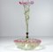 Antique English Victorian Pink Vaseline Glass Epergne 7