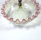 Antique English Victorian Pink Vaseline Glass Epergne 5