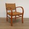 Mid-Century Wood and Rope Lounge Chair, 1950s 1