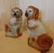 19th Century English Earthenware Dog Figurines, Set of 2 3