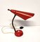 Lampe de Bureau Rouge Mid-Century, Italie, 1950s 1