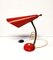 Lámpara de mesa italiana Mid-Century en rojo, años 50, Imagen 2