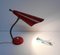 Lámpara de mesa italiana Mid-Century en rojo, años 50, Imagen 5