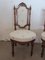 Antike französische Esszimmerstühle aus geschnitztem Nussholz, 2er Set 6