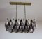 Vintage Italian Glass Chandelier, 1970s, Image 1