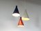 Mid-Century Swedish Conical Pendant Lamps by Alf Svensson for Bergboms, 1950s, Set of 3 4