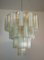 Grand Lustre Vintage en Chrome et Verre Opalin, Ambre et Transparent, Italie, 1980s 1