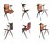 Industrial Plywood & Steel S22 Armchairs from Galvanitas, 1960s, Set of 6 1