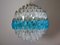 Blue & Transparent Murano Glass Spherical Chandelier, 1981 2