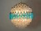 Blue & Transparent Murano Glass Spherical Chandelier, 1981 5