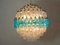 Blue & Transparent Murano Glass Spherical Chandelier, 1981, Image 5