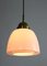 Mid-Century Opaline Glass & Brass Pendant Lamp, Image 10