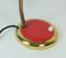 Red Mid Century Brass and Metal Desk Lamp, 1950s 9
