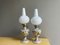 Portuguese Porcelain Hand Painted Table Lamps by Alcobaça Porcelain Factory, Set of 2 1