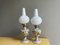 Portuguese Porcelain Hand Painted Table Lamps by Alcobaça Porcelain Factory, Set of 2, Image 1