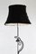 Antique Wrought Iron Floor Lamp with Fur Shade, Image 3