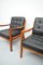 Mid-Century Teak & Leather Senator Armchairs by Ole Wanscher for France & Son / France & Daverkosen, Set of 2, Image 13