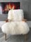 Vintage Bentwood & White Sheepskin Lounge Chair from TON, 1960s 6