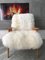 Vintage Bentwood & White Sheepskin Lounge Chair from TON, 1960s, Image 6