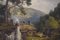 Frederick William Hulme, Paesaggio rurale con fanciulla che riposa, Olio su tela, Fine XIX secolo, Con cornice, Immagine 8