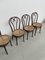 Bistrostühle aus Rohrgeflecht von Thonet, 1890er, 4er Set 9