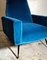 Vintage Italian Armchair in Velvet Ottanio Color, Imagen 9