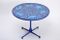 Mid-Century Italian Blue Dining Table with Enameled Copper Top, 1950s 3