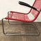 Model 411 Red Plastic & Tubular Steel Armchair from Gispen, 1930s 12