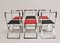 Red and Black Luisa Folding Chairs by Marcello Cuneo for Mobel, 1970s, Set of 6 10