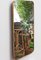 Small Mid-Century Italian Wall Mirror with Brass Frame, 1950s, Immagine 9