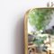 Small Mid-Century Italian Wall Mirror with Brass Frame, 1950s, Image 7