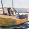 Old Fishing Boat Italian Tuscan School Painting, 1972, Image 8