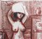 Nude Woman Drying Her Hair Gemälde von Raymond Dèbieve, 1967 3
