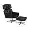Mid-Century Swivel Chair with Ottoman by Lystager, 1960s, Image 2