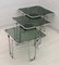 Metal, Glass & Chrome Coffee Tables, 1970s, Set of 3, Image 2