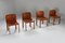 Cognac Leather Dining Chairs by Tobia & Afra Scarpa, 1970s, Set of 6 7