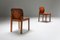 Chaises de Salon en Cuir Cognac par Tobia & Afra Scarpa, 1970s, Set de 6 4