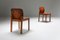 Cognac Leather Dining Chairs by Tobia & Afra Scarpa, 1970s, Set of 6 4