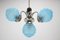 Art Deco Blue Chandelier, 1930s 6