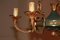 Lámpara de araña estilo Imperio vintage de bronce, Imagen 5