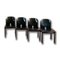 Lacquered Walnut Model 121 Dining Chairs by Tobia & Afra Scarpa for Cassina, 1967, Set of 4 3