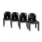 Lacquered Walnut Model 121 Dining Chairs by Tobia & Afra Scarpa for Cassina, 1967, Set of 4, Image 3