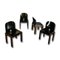 Lacquered Walnut Model 121 Dining Chairs by Tobia & Afra Scarpa for Cassina, 1967, Set of 4, Image 6