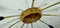 Sputnik Brass, Wood & Plastic Ceiling Lamp, 1950s, Image 3