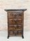 Antique Spanish Carved Walnut Chest of Drawers, Immagine 1